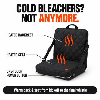 SidelineHeat™ Heated Stadium Seat – Warm Back & Seat All Game Long